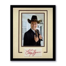 Larry Hagman "Dallas" AUTOGRAPH Signed Custom 'JR Ewing' 11x14 Display ACOA