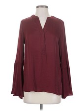 Simply Vera Vera Wang Women Red Long Sleeve Blouse XS