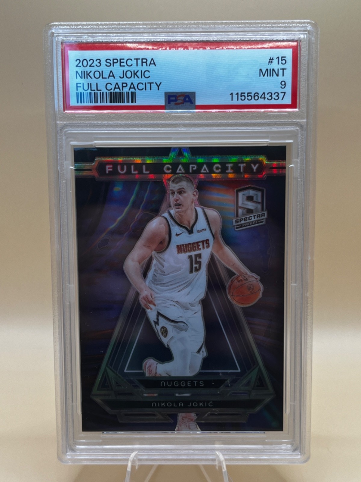 2023 PANINI SPECTRA FULL CAPACITY #15 NIKOLA JOKIC PSA 9 CASE HIT SSP
