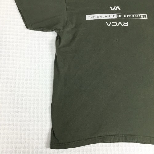 Camiseta Rvca Cuello Redondo Para Hombre Grande Calce Ajustado 40" Verde Manga Corta Cuello Redondo Camiseta - Imagen 6 de 10