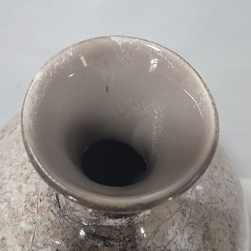 Vtg Haeger Vase Iridescent Brown Cream Mottled Pottery 7½" No.237 Read - Picture 3 of 9