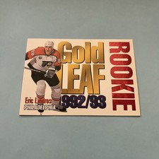 Eric Lindros Philadelphia Flyers Gold Leaf Rookie Card 1992-93