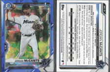 2021 Bowman Chrome Draft Sapphire #BDC26 Jordan McCants Miami Marlins