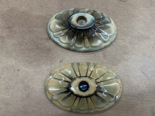 Pair Of Fulper Butterscotch Candle Sticks min...