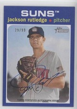 2020 Topps Heritage Minor League Edition Blue Border /99 Jackson Rutledge Auto