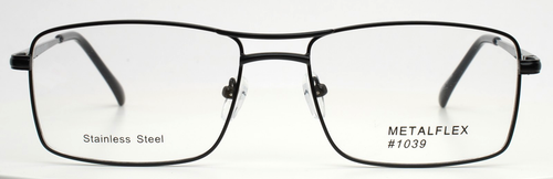 METALFLEX COLLECTION 1039 Anti Black Mens Aviator Eyeglasses 56-17-145 B:39 - Picture 4 of 16