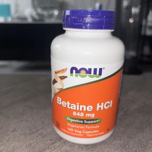 Now Foods, Betaine HCL, 648 mg, 120 Veg Capsules