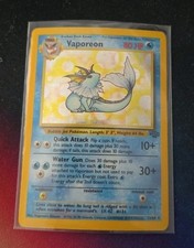 Pokémon Vaporeon Holo Rare Jungle 12/64 WOTC Vintage 1999