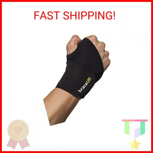 BraceUP Adjustable Wrist Wrap for Men and Women - Workouts Wrist Band, Carpal Tu