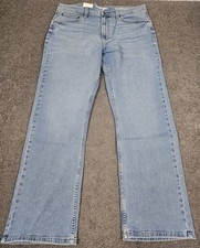 Men's Relaxed Bootcut Jeans 36x32 Wrangler Blue Denim Stretch Medium Wash...