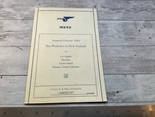 CLARA ADAMS OWN 1940 PAN AM PAA INAUGURAL FLIGHT MENU SAN FRANCISCO NEW ZEALAND