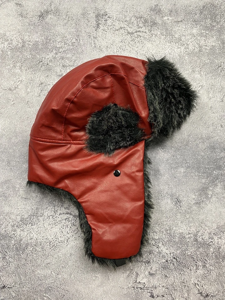 De colección Ushanka Trapper Sombrero Peludo Mohair Piel Difusa Sombrero Rojo Y2K Talla Única Japonés Foto 4 de 4