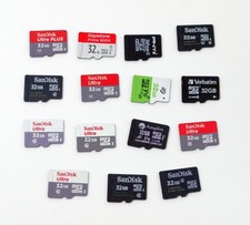 Large Lot of 15 Assorted Tested  Working 32GB Micro SDHC Cards