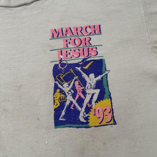 Vintage March For Jesus Shirt Mens Large 1993 Christian Religious Event 90s - Picture 3 of 19