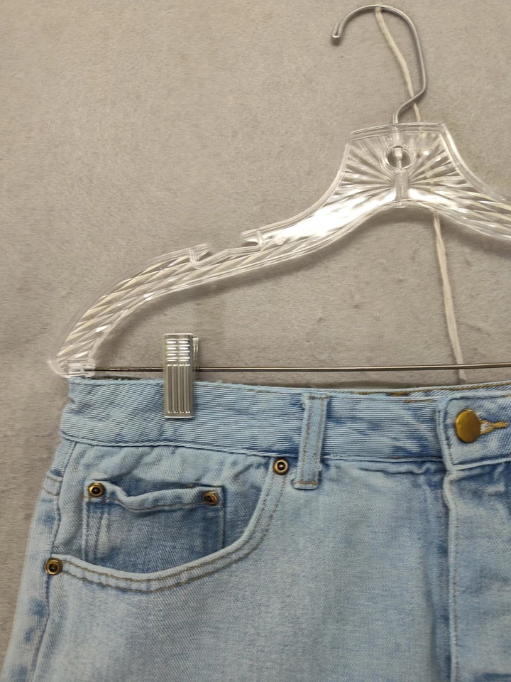 Shorts jeans Forever 21 feminino 31 jeans cintura alta algemado casual clássico shorts - Imagem 2 de 4