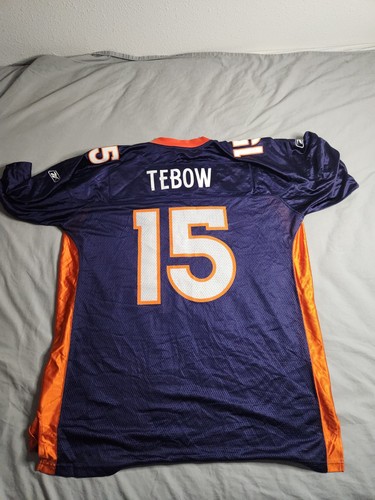 Denver Broncos Tim Tebow Reebok Fußball Trikot #15 Herren Größe 2XL blau orange - Bild 7 von 10