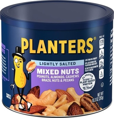 PLANTERS Lightly Salted Mixed Nuts, Plant Based 10.3 Ounce (Pack of 1)