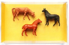 H0 1:87 Preiser 3x Pferde Ross Esel Figur Tier Pferd