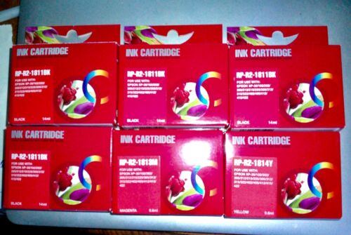 Genuine Printerink Cartriges 4 Black/ 1 Yellow/ 1 Magenta fits Epson XP see list - Picture 1 of 7