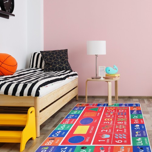 Low Pile Kids Rug for Playroom - Ultra-Thin Non-Slip Kids Area Rug - Washable - 第 98/115 張圖片