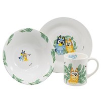 Bluey Und Bingo Kinder 3 Teiliges Geschirr Set Keramik Teller SchüSsel Tasse