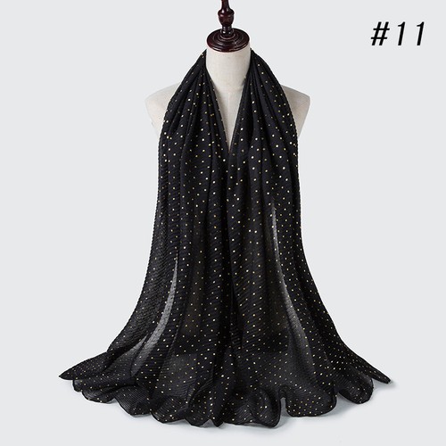 Bufanda Larga De Mujer Klinkle Brillante Pañuelo De Viscosa Dorada Envuelto Chal - Picture 34 of 42