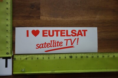 Alter Aufkleber TV Fernsehen Radio Telefon Internet Satellit EUTELSAT (TE)
