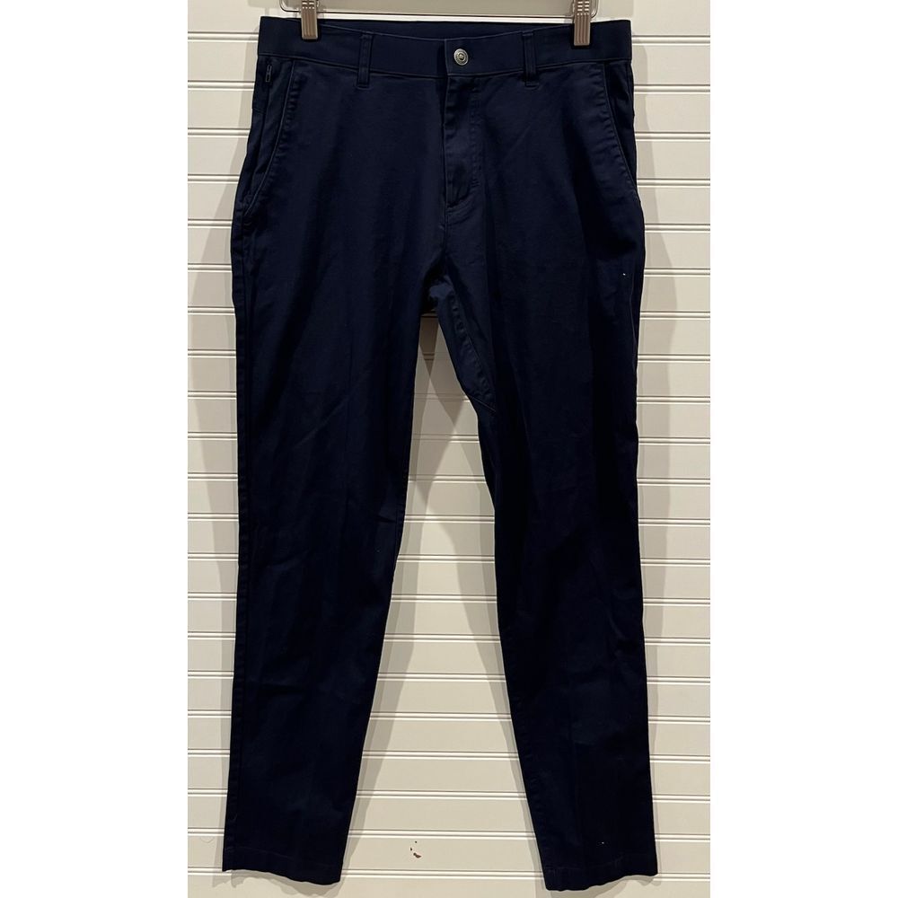 Fabletics Men's Performance Navy Blue Dress Pants Athletic Stretch, 32x34