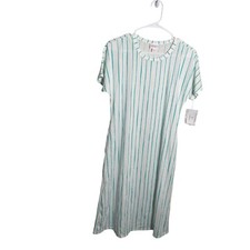 Lularoe Dress Women's Small Striped Marly Shift Midi Casual Blue NWT