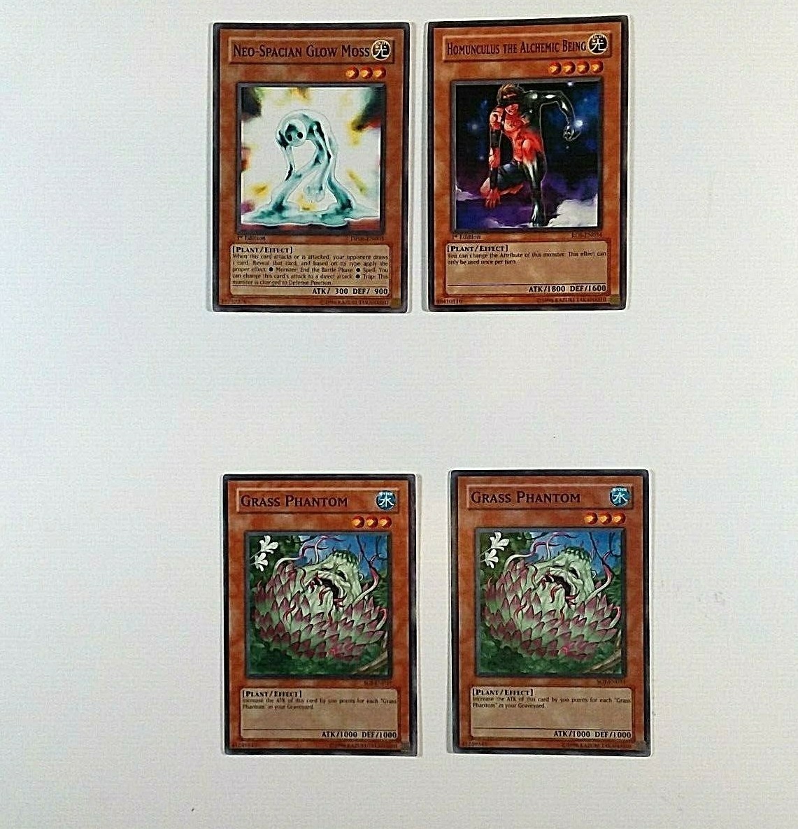 Lot of 4 Yu-Gi-Oh! Plant/Effect (2 1st. Edition) Cards Lightly Used LotAL |  eBay
