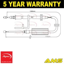 Fits Freelander 2 2006-2014 2.2 D TD4 3.2 Hand Brake Cable Rear Left Apec