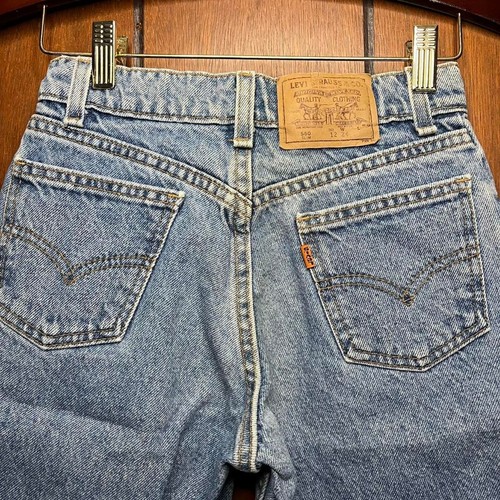 Kids Vintage 1993 Levis 560 Orange Tab Slim Shorts ( Size Kids 12 Slim ) Snap - Picture 5 of 6