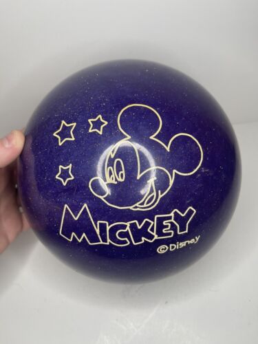 Brunswick Disney Mickey Mouse Bowling Ball - Drilled 10 lbs - Rare Purple W/ Bag - Afbeelding 1 van 8