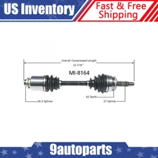 Fits Fits 2003-2005 2006 Mitsubishi Lancer Evolution Front Left CV Axle CV Joint