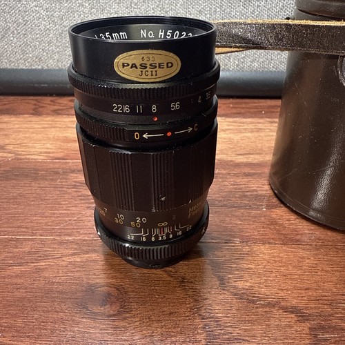 Soligor f=l 35mm, l:3.5 Telephoto Lens Vintage No. H55097 W/ Vtg Nippon Case - Picture 6 of 14