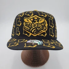 New Orleans Hornets UNK Fitted Hat/Cap Size 7 5/8 NBA Black With Gold Trim