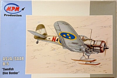 MPM 72514 ASJA/SAAB B-5 Swedish Dive Bomber 1:72 Neu, Bauplan gelocht, in OVP