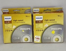 2NEW Boxes Of 10m Philips CD-R 700MG 80min 52x Speed High Speed CD Recordable