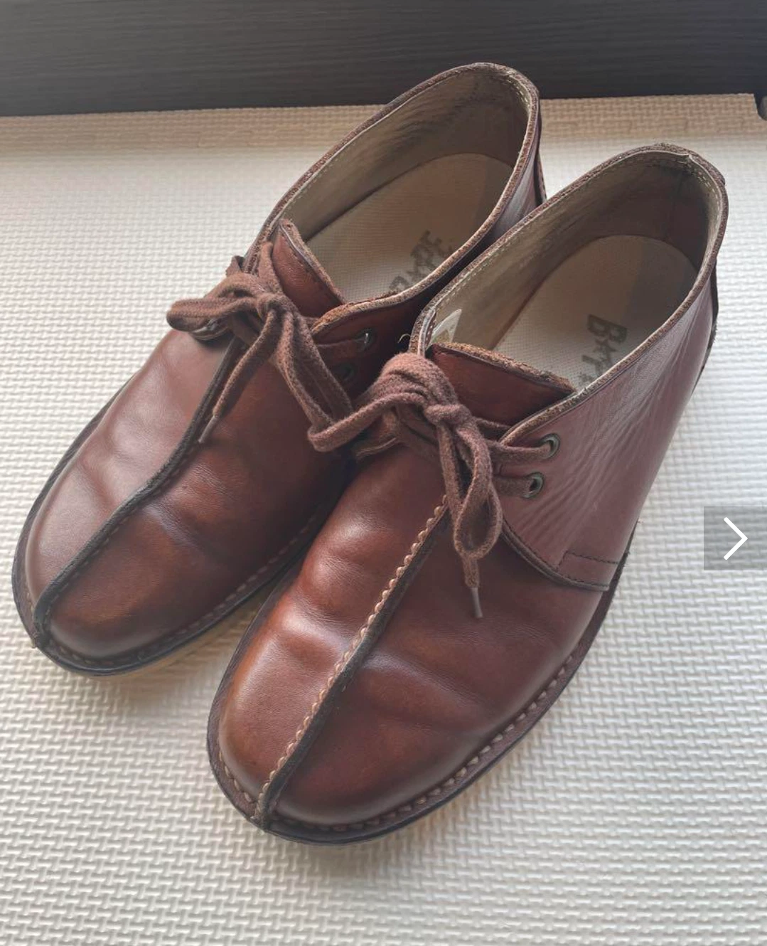 Chaussures en cuir Bape bottes A singe de bain marron fabriquées au Japon 8 Supreme Clarks vintage