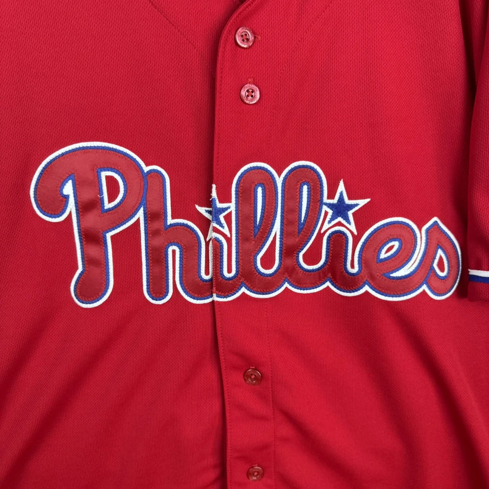 Camiseta de béisbol Rawlings Philadelphia Phillies MLB para adulto talla 2xl roja Foto 2 de 4