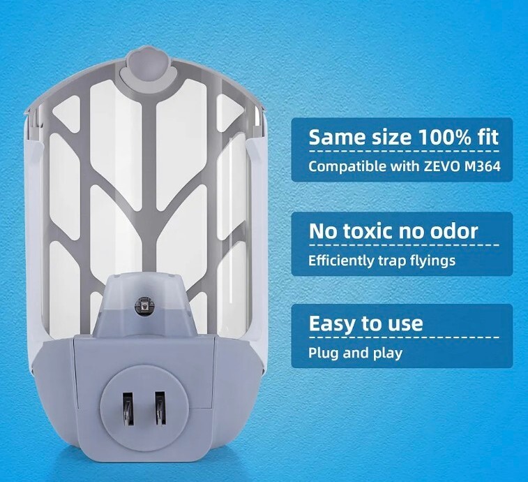 4 Pack, Refill Cartridge Kit Compatible with ZEVO M364 Flying Insect Trap