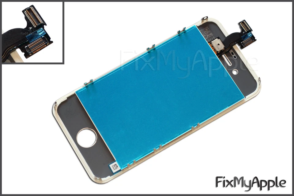 Conjunto de herramientas de repuesto digitalizador de pantalla táctil de vidrio frontal blanco iPhone 4 Foto 3 de 4