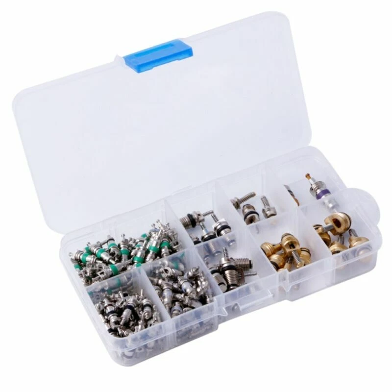 134Pcs A/C R134A Automotive Air Conditioning Valve Core Car Tire Assortment Kit - Image 2 of 4