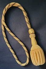 Gold & Black Army Navy Military Officer Parade Uniform Bullion Sword Knot Tassel