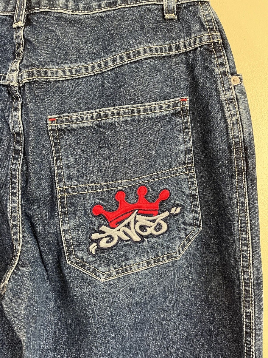 NWT Vintage JNCO 85 Red Crown Jeans Boys SIZE 20 30x30 Embroidered