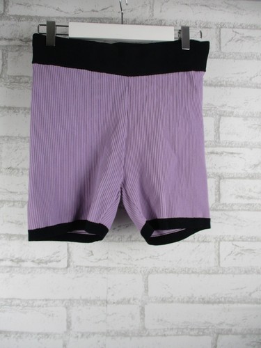 Jaggad womens shorts activewear workout purple black M ribbed