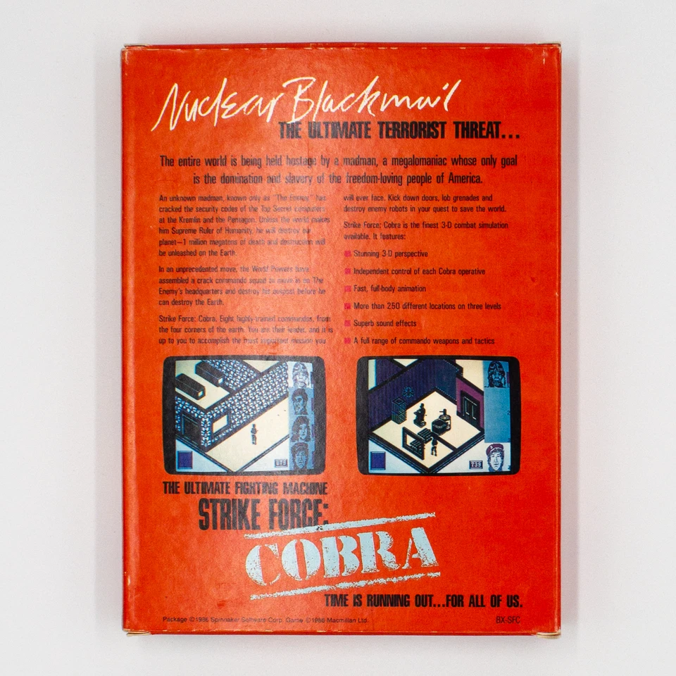 Strike Force: COBRA US-Vers. 1986 Commodore 64/128, C64 5,25" Disk Small Big Box - Bild 2 von 3