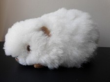 Peruvian Stuffed Guinea Pig - Handmade with Genuine Alpaca Fur - Natural White