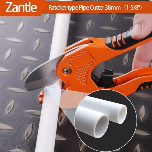 Ratchet-Type Pipe Cutter for PVC and PEX Pipes up to 1-5/8" - Home & Pro Use - Picture 9 of 10