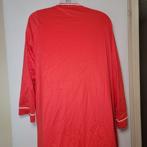 Vintage JC Penney Night Gown Robe 2 Piece Set Women's Medium 70's Red - Picture 9 of 17